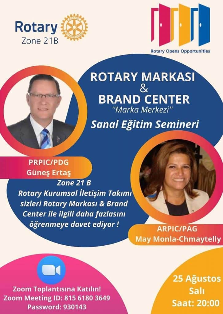 Zon 21B 25 Ağustos’ta Rotary Markası ve Marka Merkezi Eğitimi Düzenledi